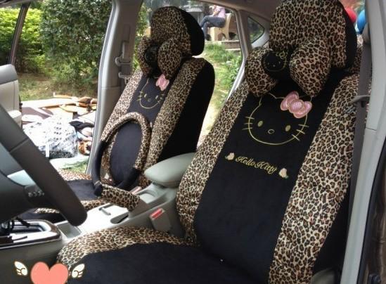 12pc universal hello kitty car leopard grain car seat cover seat cover  178