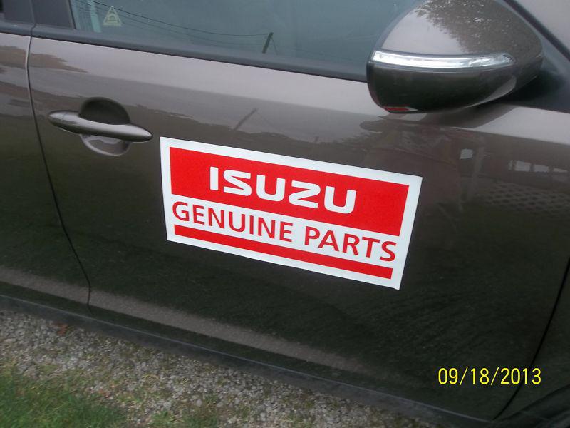 New pair of isuzu genuine parts delivery car truck magnetic signs garage magnet