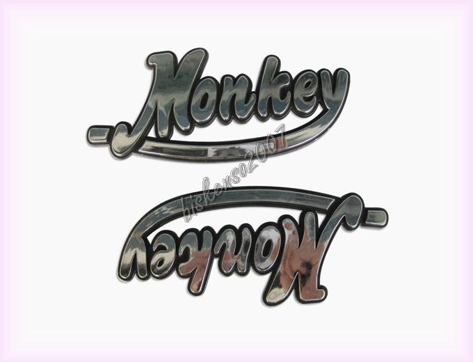 Honda monkey z50 side cover emblem set silver 2 pcs.