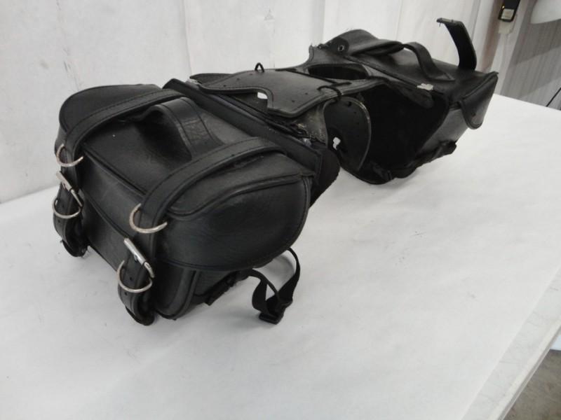 Heavy duty leather saddlebags w/ zip-off yokes 0002