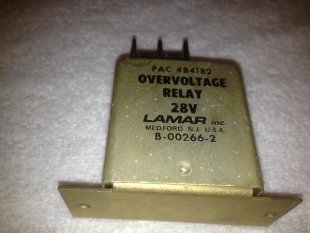 Airplane accessories overvoltage 28 v relay