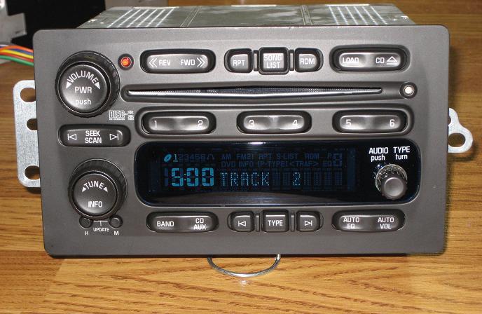 Gm gmc chevy tahoe suburban h2 6 disc changer silverado cd radio stereo