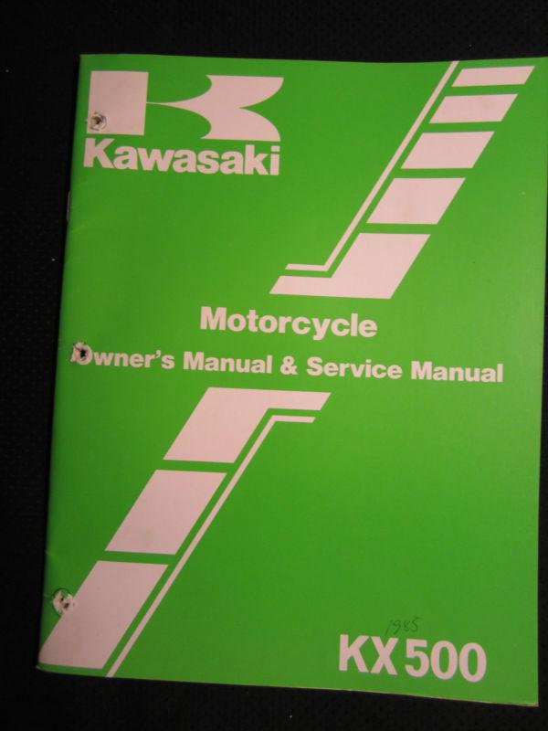 1985 kawasaki kx 500 b1 motorcycle owner's service repair shop manual factory 