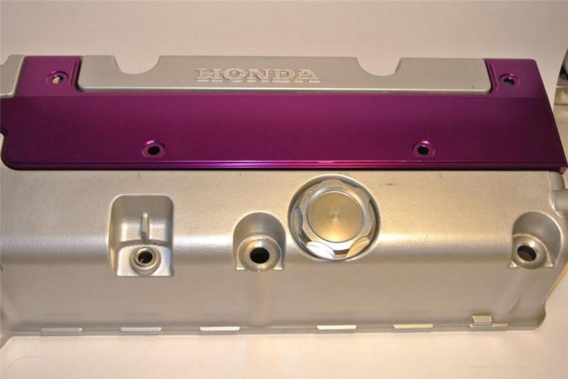 Jdm billet aluminum anodized purple k series coil pack  spark plug cover k20 k24