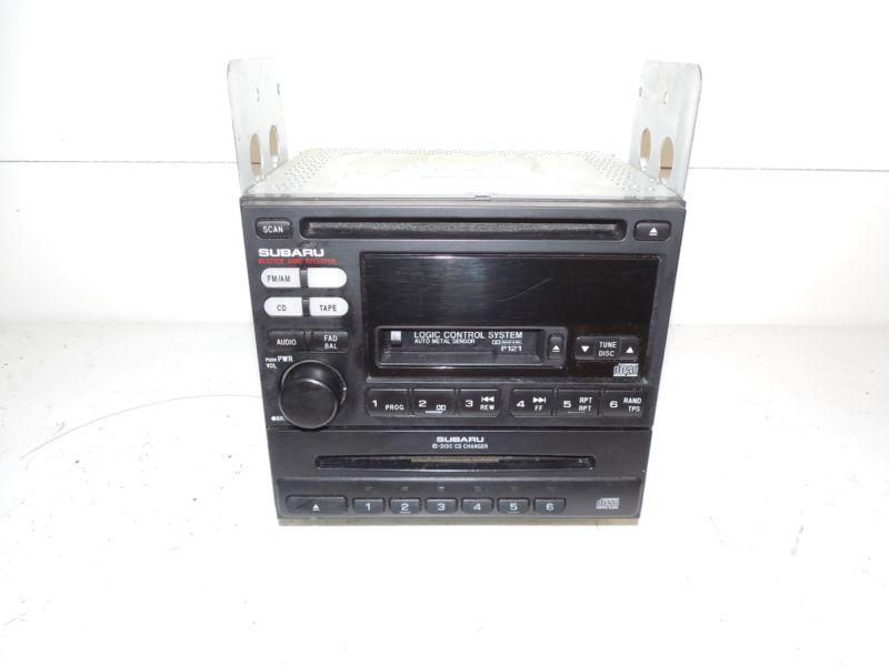 Subaru legacy forester impreza weatherband radio tape cassette cd player 6 disk