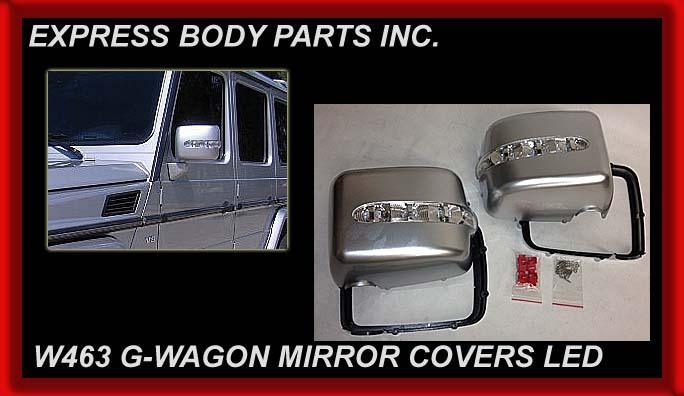 90-02 g-class g55 g500 side view mirror cover silver blinker led w463 new  