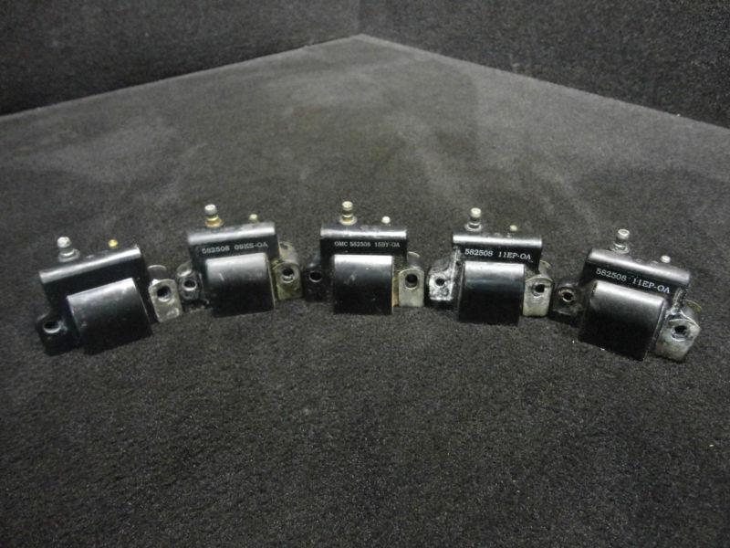 #582508/0582508 ignition coil (5x) 1985-2006 2-300hp johnson/evinruded boat~709~