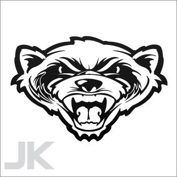 Decal stickers bear woods forest bears head angry attack caniform 0502 ka424