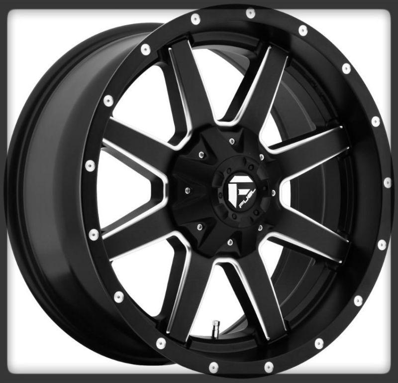 17" fuel maverick black milled d538 rims & toyo 265-70-17 open country at tires