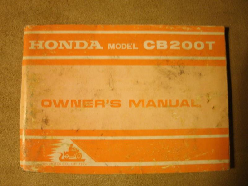 Rare oem factory 75 76 honda cb 200 cb200t owners manual good condition complete