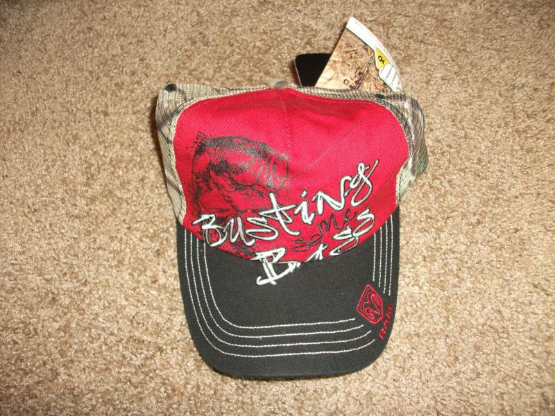 Dodge ram hat, bustin some bass, fishing hat, brand new with tags, nice hat
