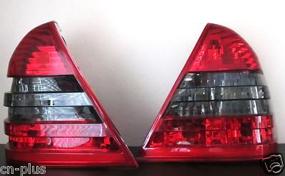 94-00 mercedes-benz w202 c-class red smoke crystal tail lights lamp pair set new