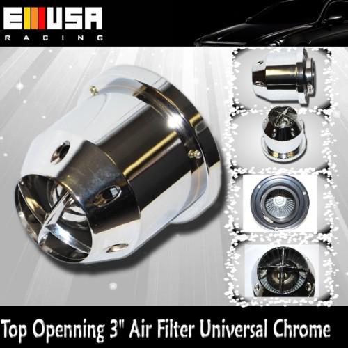 Top opening 3" air filter universal chrome nissan 240sx sentra maxima subaru 
