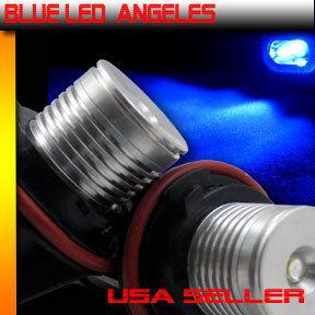 Halo ring led angel eye bulb blue for bmw 04 05 06 07 e60 e61 02-08 e65 e66 