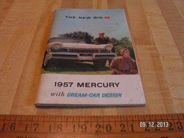1957 mercury monterey / montclair / park lane original owner's / owners manual