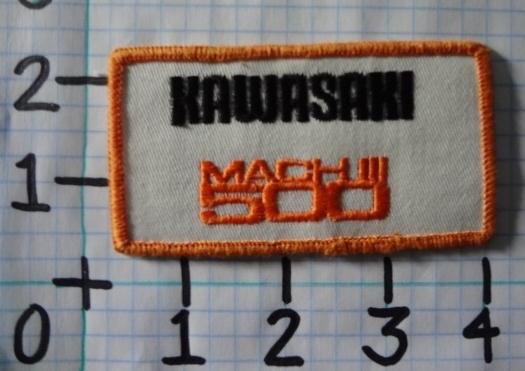 Vintage nos kawasaki mach iii 500 motorcycle patch from the 70's 012