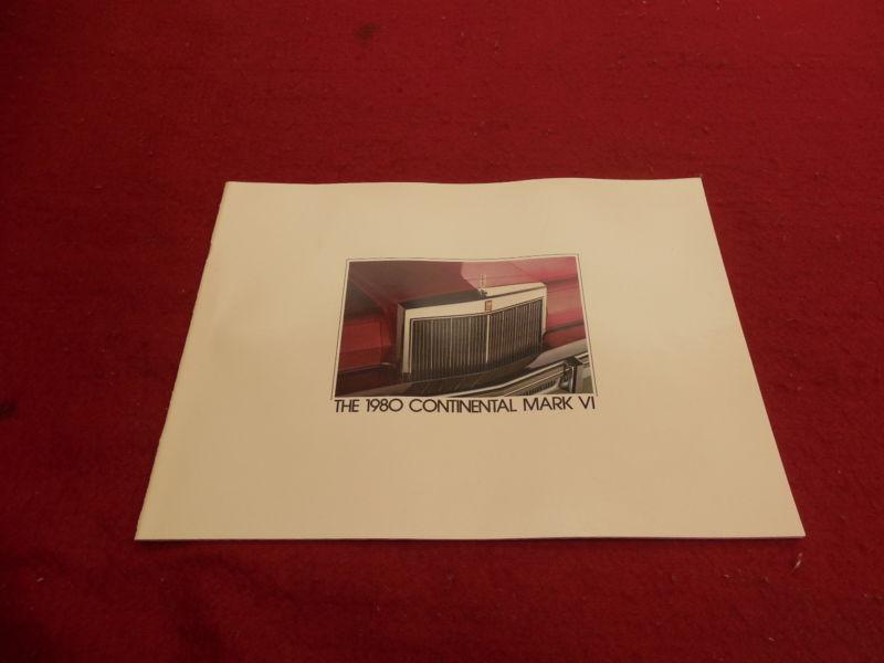 1980 ford lincoln continental mark vi deluxe sales catalog brochure #80-205
