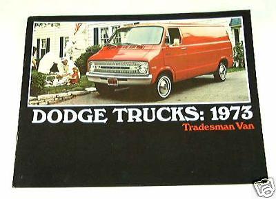 1973 73 dodge truck tradesman van brochure b100 b200
