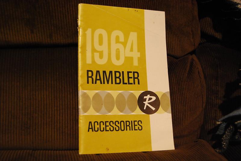 1964 rambler accessories catalog manual user guide reference operator book
