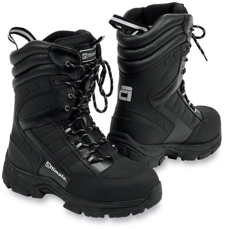 New altimate black hawk ops winter snowmobile boots, black, us-7