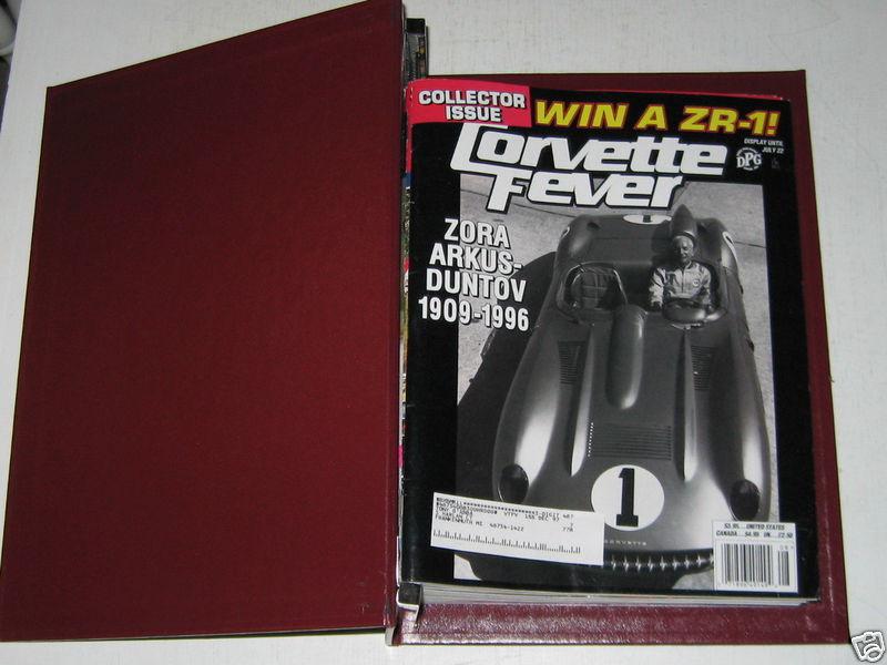 1995-1996 chevrolet  chevy " corvette fever " magazines lot of 16- in  binder