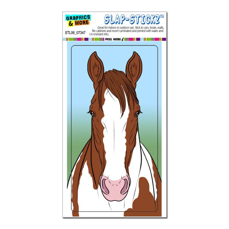 Horse brown paint pinto - slap-stickz™ car window locker bumper sticker