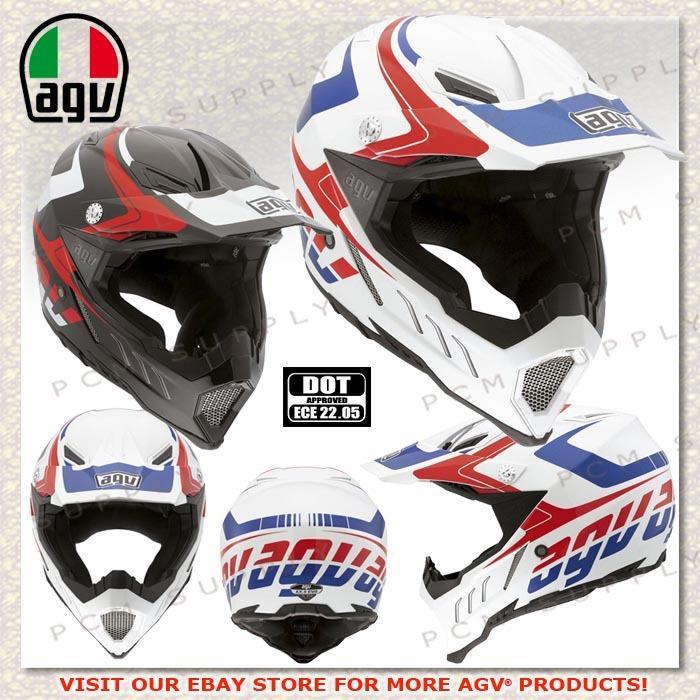Agv ax-8 evo klassik offroad mx motocross enduro street dot motorcycle helmet