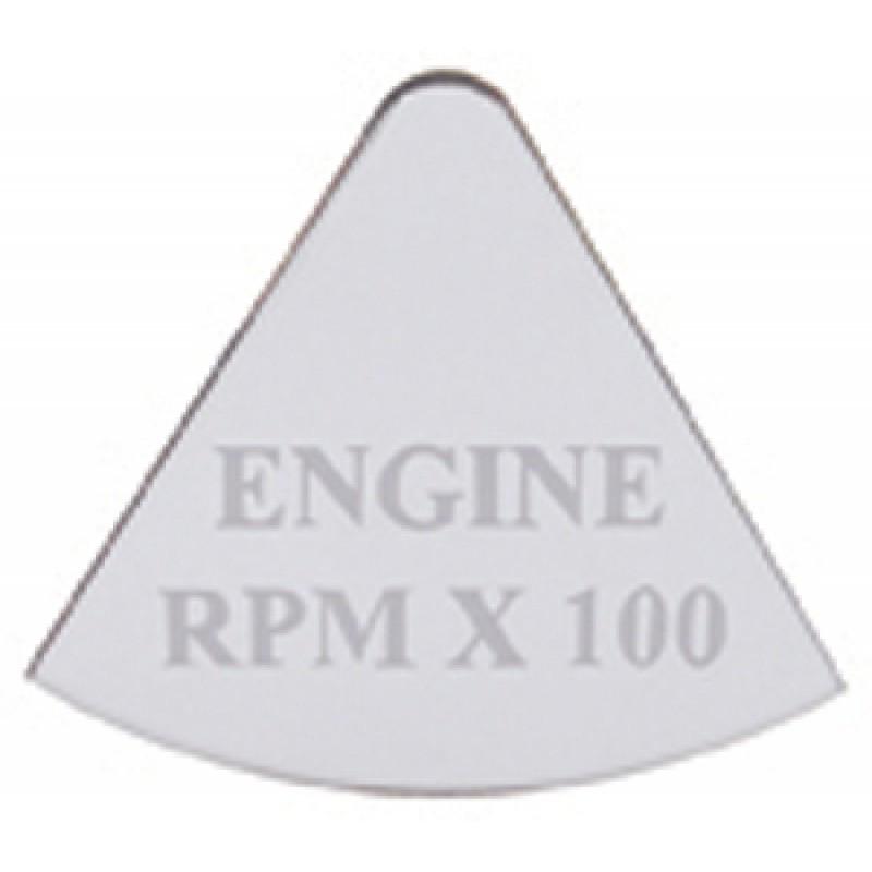 Gauge emblem engine rpm x 100 stainless steel block letters for freightliner