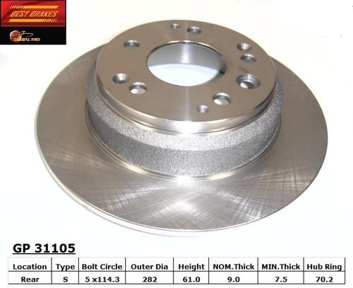 Best brakes usa gp31105 rear brake rotor/disc-disc brake rotor