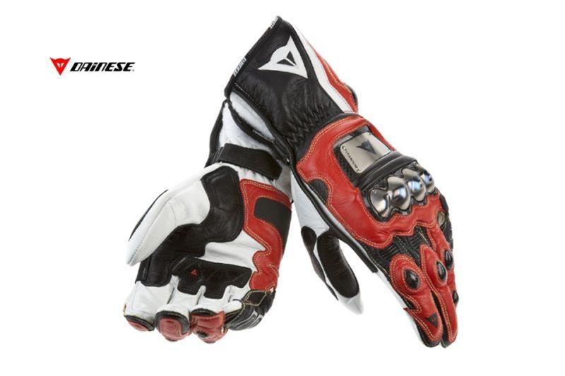 Dainese guanto full metal pro motorcycle gloves red black white  large