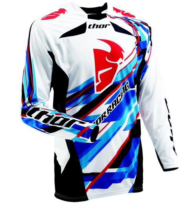 Thor 2013 core sweep blue white mx motorcross atv jersey m medium new