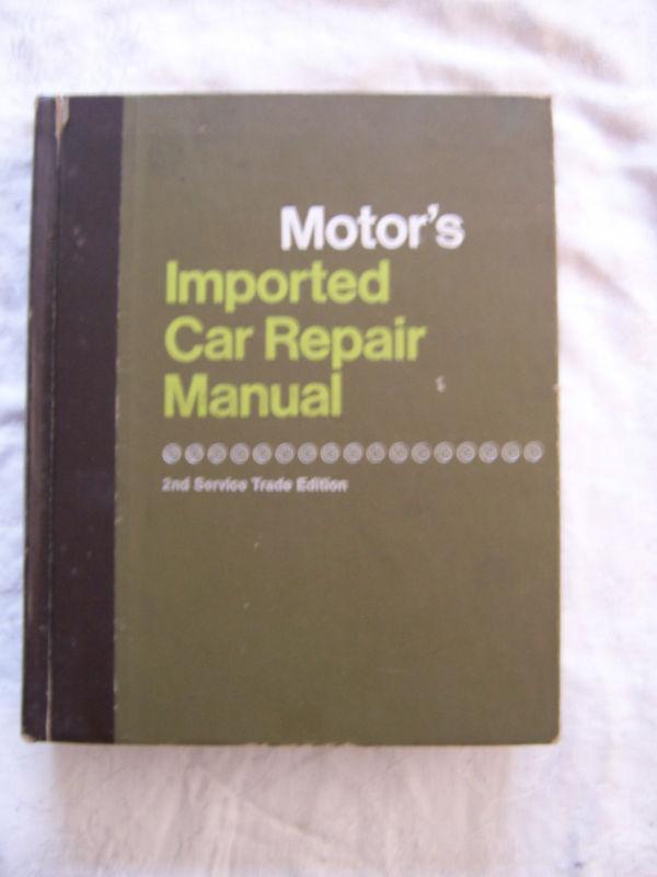 Motors imported car repair manual 1973 vintage auto repair  import repair