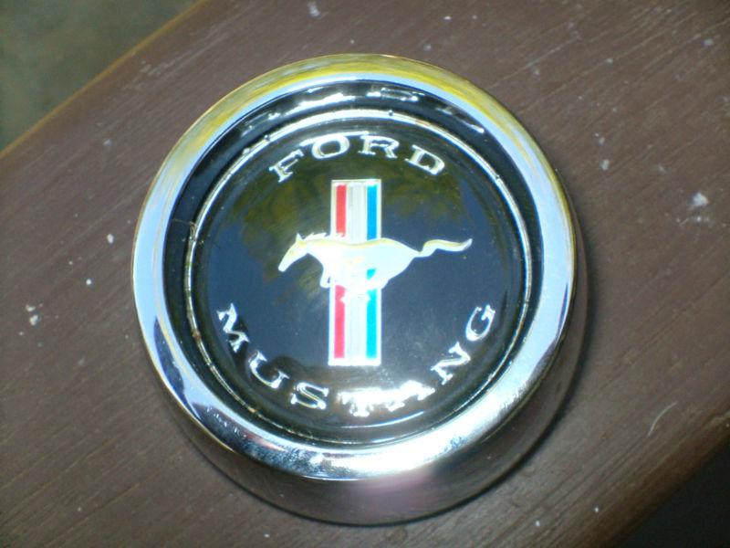 Mustang ii bar & pony black w/chrome ring and logo red white blue black