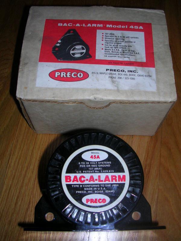 Preco model 45-a back up alarm new in the original box made in the usa