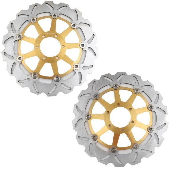 Front brake disc rotors for yamaha tdm 850 1991-2001 92 93 94 95 96 97 98 gold