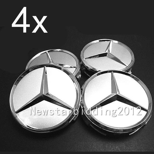 Mercedes benz 3inch alloy wheel center hub caps amg e ml sl gl clk slk x4 75mm