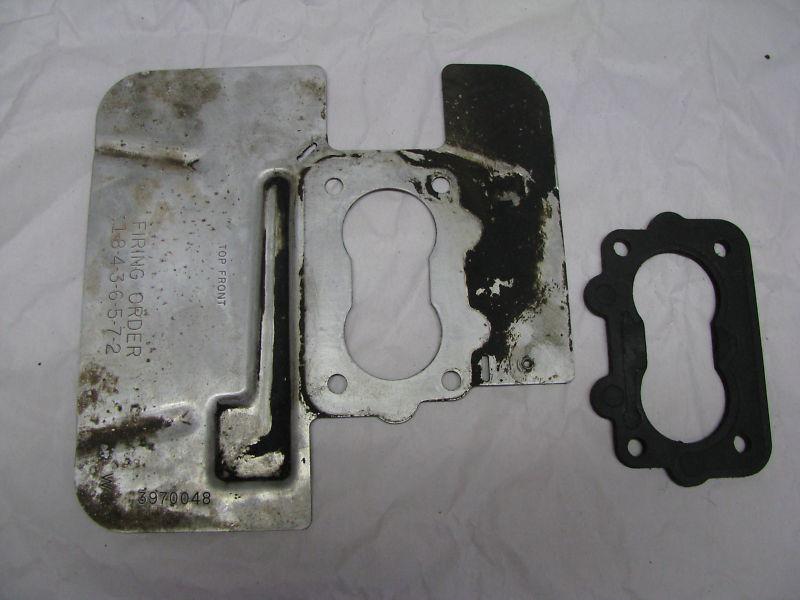 1970 chevy camaro rochester 2 barrel isolator plate   gm carb