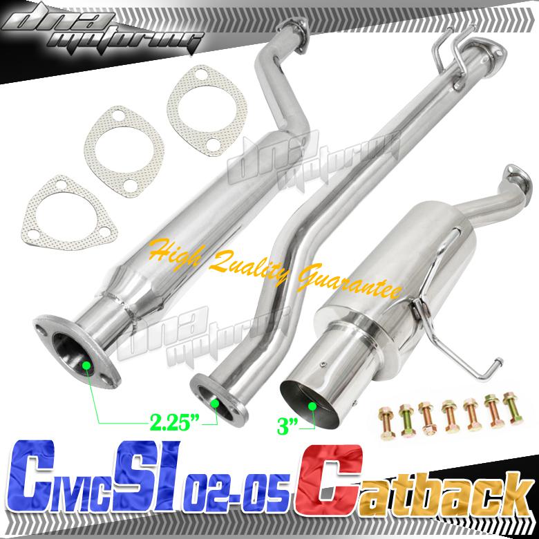 Honda civic 02-05 si(ep3) k20 stainless steel catback exhaust system cat back ep