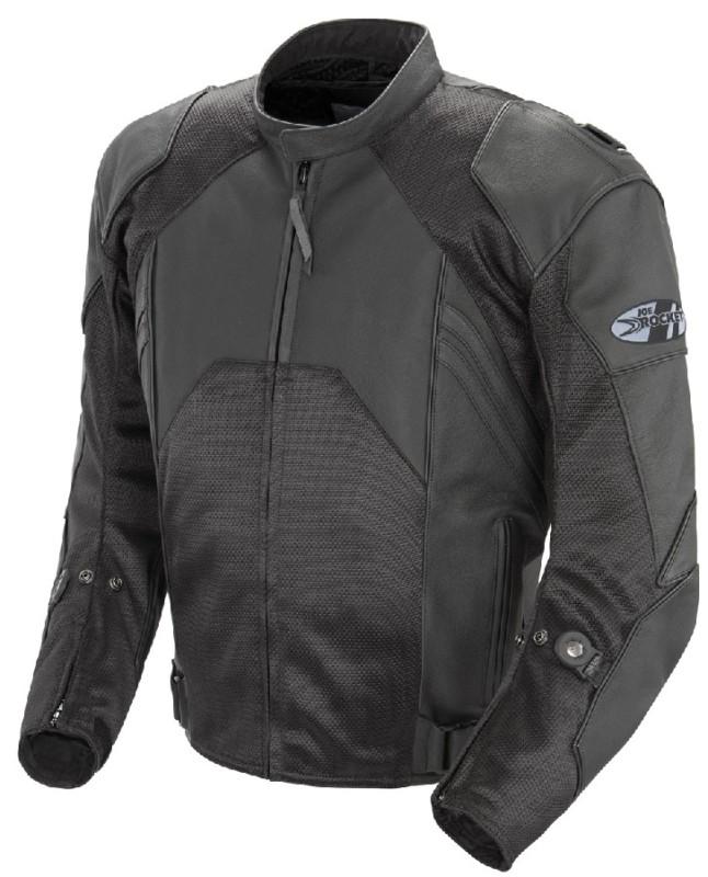New joe rocket radar dark leather jacket black 44