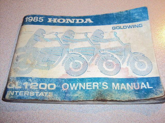Honda goldwing owner's manual 1985
