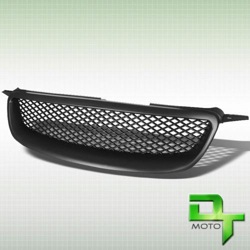 03-04 corolla honeycomb style sport black front hood mesh grille