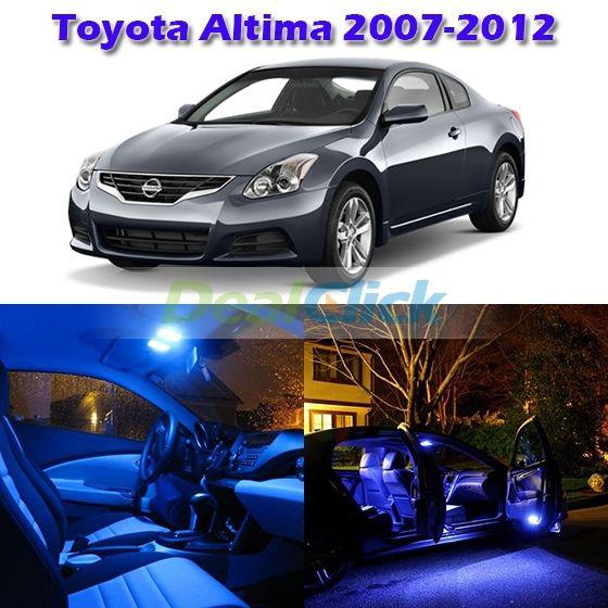 6 blue led interior lamp light package for nissan altima 2007-2012 sedan coupe