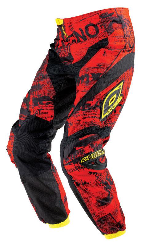 O'neal oneal element toxic red youth dirt bike pants off-road motocross mx atv