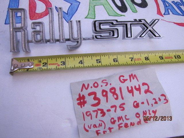 1971 71 72 73 74 75 76 gmc rally stx emblem nos