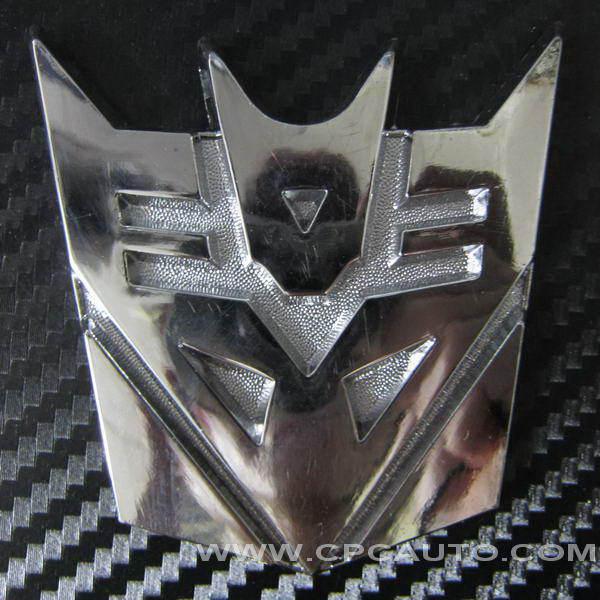 Car truck metal emblem badge sticker trunk transformers decepticon silver
