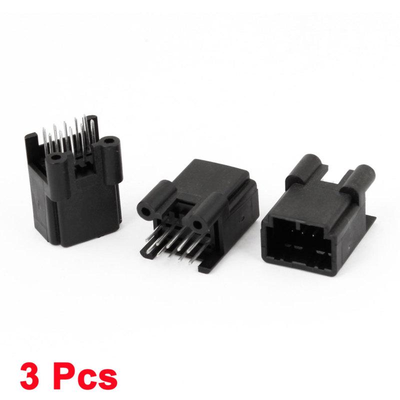 3 x black plastic casing 10p opel male test connector for nissan