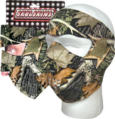 2 in 1 reversible motorcycle hunter neoprene face mask - hunting camp camo