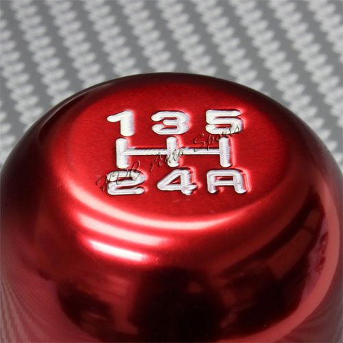 Jdm red 5 speed manual type-r aluminum gear stick shift shifter knob universal 2