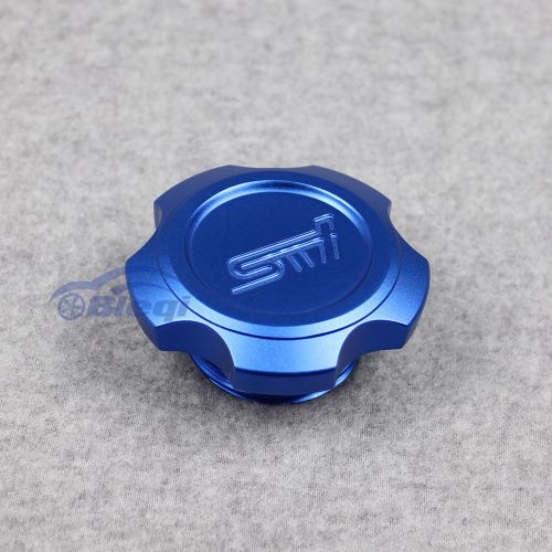 Sti blue engine oil fuel filler cap tank cover fit subura outback justy wrx