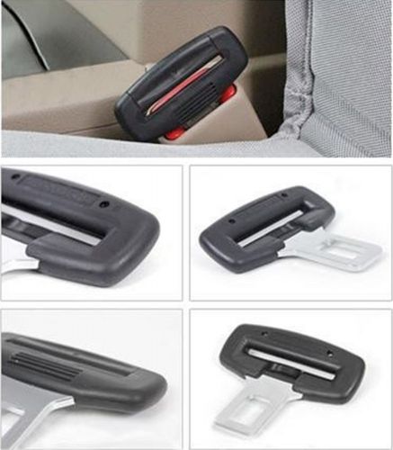 2 x car suv seat belt safety black insert buckle canceller stop alarm eliminator